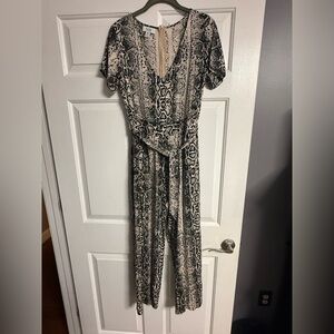 Myra Bag Black and Cream Snake Print Dress